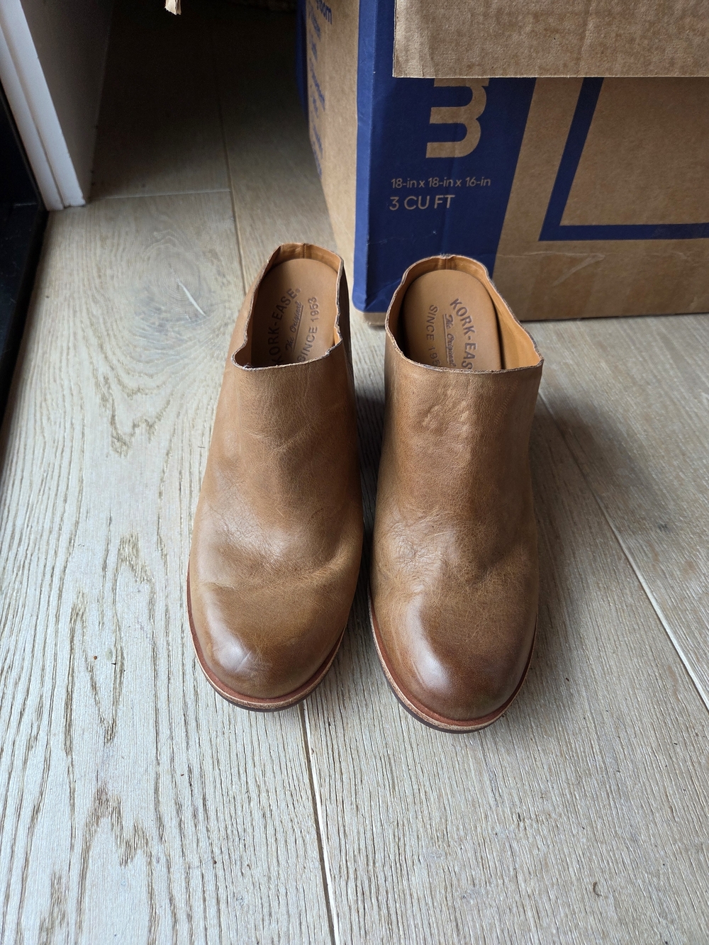 Kork-Ease Women's Brown Leather Mule Boots